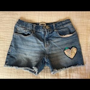 Girls sz10 denim jean shorts osh kosh